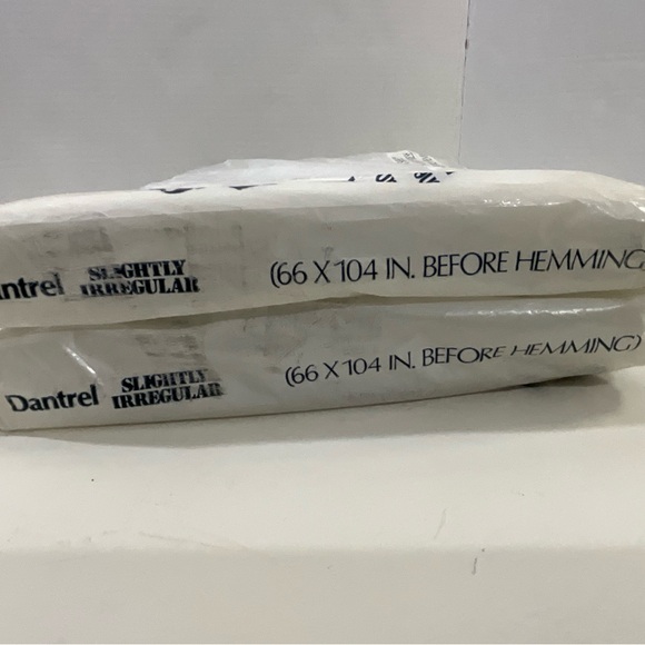 Vintage Lot of 2 NOS Dan River Slightly Irregular Twin Flat Sheets White No Iron - Picture 8 of 10